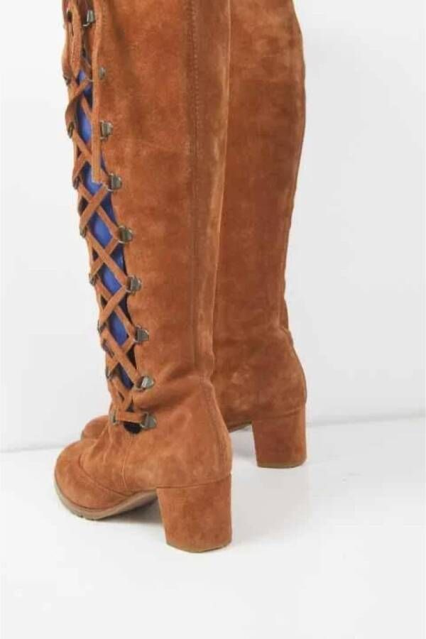 Marc Jacobs Pre-owned Suede boots Brown Dames