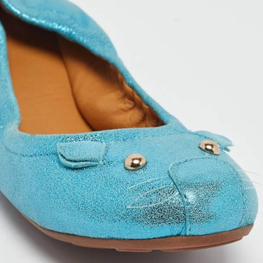 Marc Jacobs Pre-owned Suede flats Blue Dames