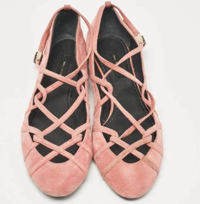 Marc Jacobs Pre-owned Suede flats Pink Dames