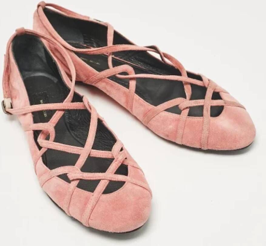 Marc Jacobs Pre-owned Suede flats Pink Dames