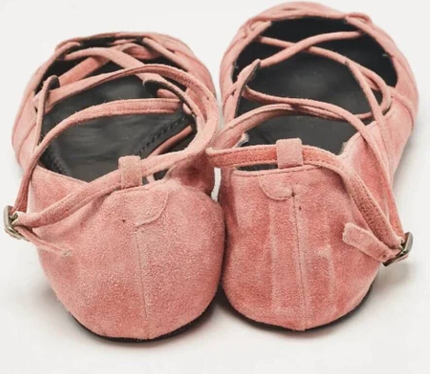 Marc Jacobs Pre-owned Suede flats Pink Dames