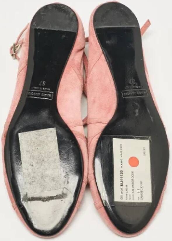 Marc Jacobs Pre-owned Suede flats Pink Dames