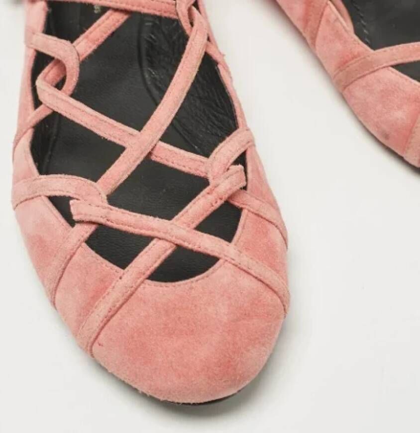 Marc Jacobs Pre-owned Suede flats Pink Dames