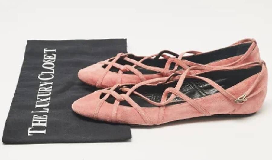 Marc Jacobs Pre-owned Suede flats Pink Dames