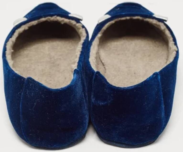 Marc Jacobs Pre-owned Velvet flats Blue Dames