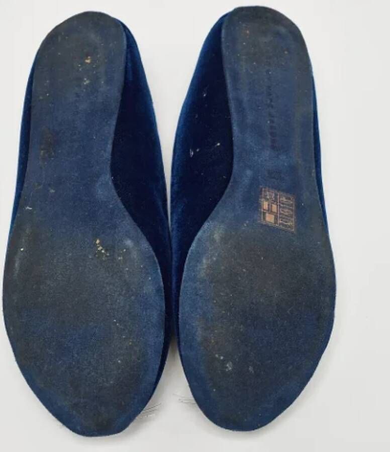 Marc Jacobs Pre-owned Velvet flats Blue Dames