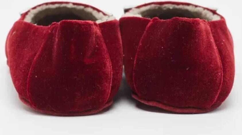 Marc Jacobs Pre-owned Velvet flats Red Dames