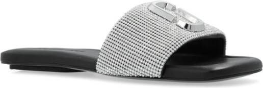 Marc Jacobs Rhinestone Slides Gray Dames