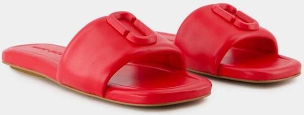 Marc Jacobs Rode Leren Sandalen Stijlvol Ontwerp Red Dames