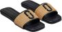 Marc Jacobs Beige Leren en Raffia Sandalen Beige Dames - Thumbnail 4