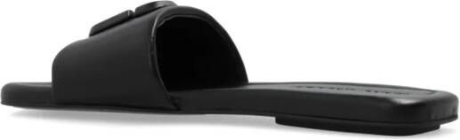 Marc Jacobs Slides met logo Zwart Dames