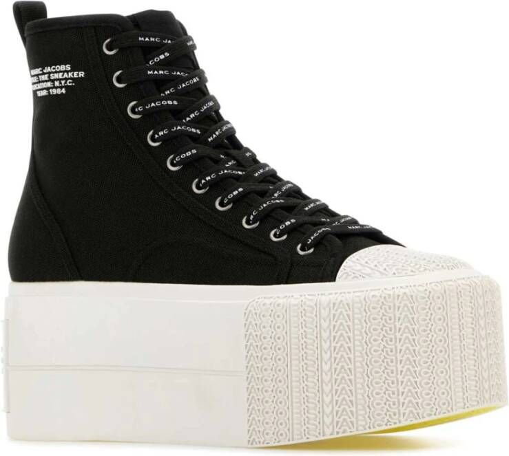 Marc Jacobs Zwarte Canvas High Top Platform Sneakers Black Dames