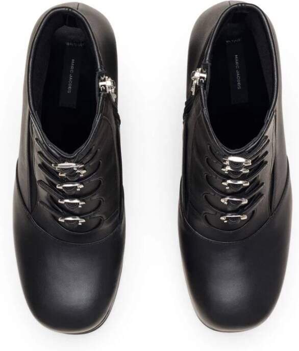 Marc Jacobs Zwarte Leren Blokhak Schoenen Black Dames