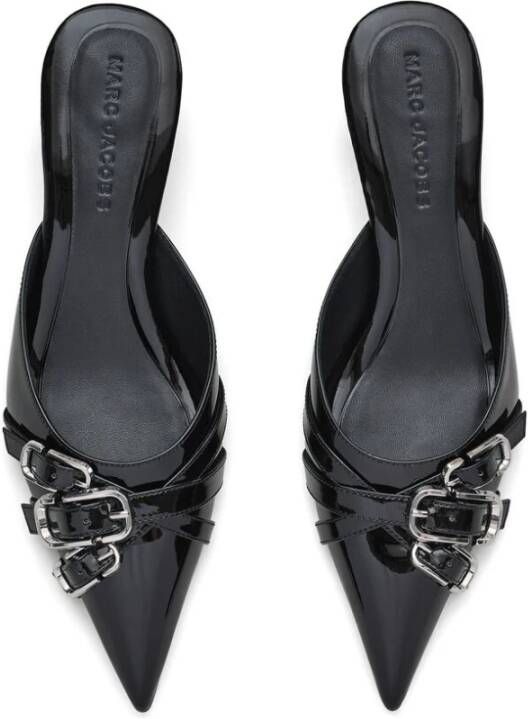 Marc Jacobs Zwarte Leren Kitten Hak Schoenen Black Dames