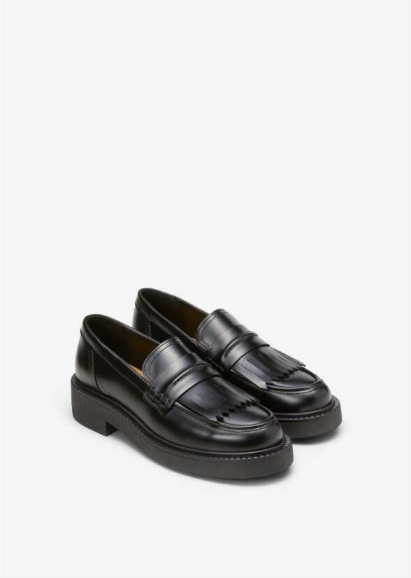 Marc O'Polo Fringe loafer Black Dames