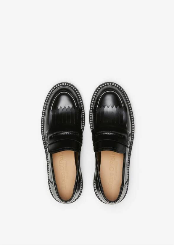 Marc O'Polo Fringe loafer Black Dames