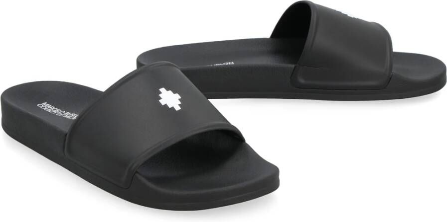 Marcelo Burlon County Cross rubberen slides Black Heren