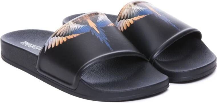 Marcelo Burlon Icon Wings Sliders Zwart Koraalrood Black Heren