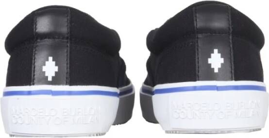 Marcelo Burlon Vulcanized Slip-Ons met Canvas Print Zwart Heren