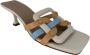 March23 Stijlvolle Cece Leren Sandalen Beige Dames - Thumbnail 3