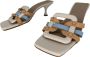 March23 Stijlvolle Cece Leren Sandalen Beige Dames - Thumbnail 4