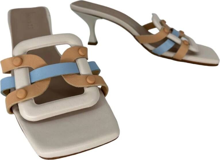 March23 Stijlvolle Cece Leren Sandalen Beige Dames