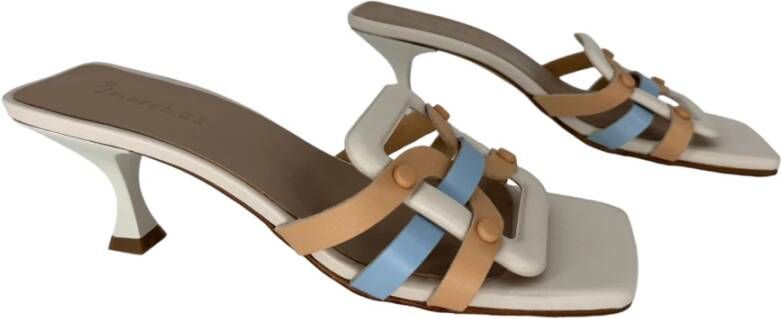 March23 Stijlvolle Cece Leren Sandalen Beige Dames