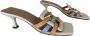 March23 Stijlvolle Cece Leren Sandalen Beige Dames - Thumbnail 7