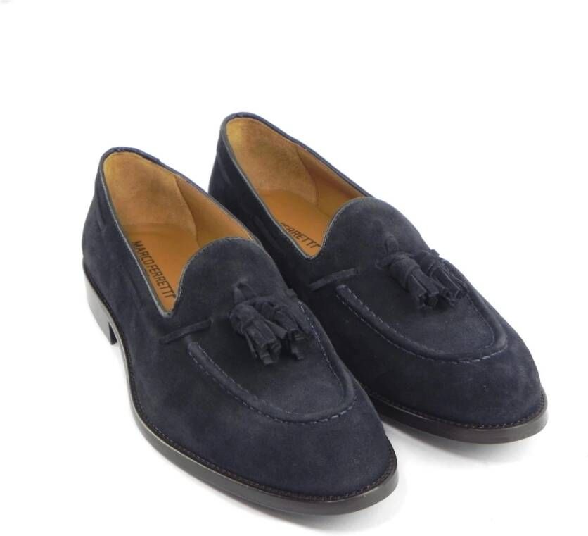 Marco Ferretti Blauwe Nappine Loafers Blue Heren