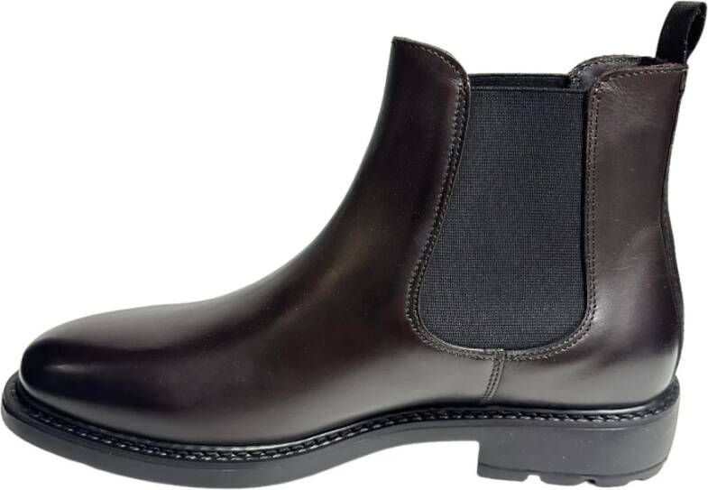 Marco Ferretti Leren Slip-On Laarzen met Rubberen Zool Brown Heren