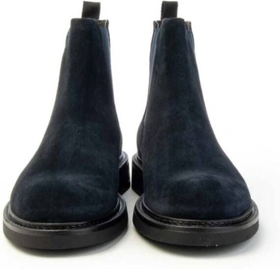 Marco Ferretti Suede Chelsea Boots Elastic Beatles Blue Heren