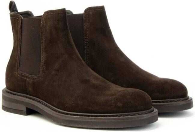 Marco Ferretti Suede Chelsea Boots Elastic Beatles Brown Heren