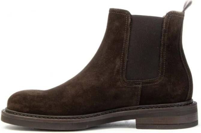 Marco Ferretti Suede Chelsea Boots Elastic Beatles Brown Heren