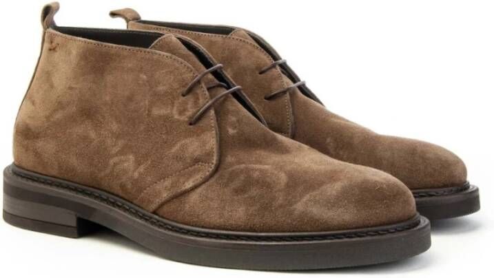 Marco Ferretti Suède Veterschoenen Stijlvolle Winter Must-Have Beige Heren