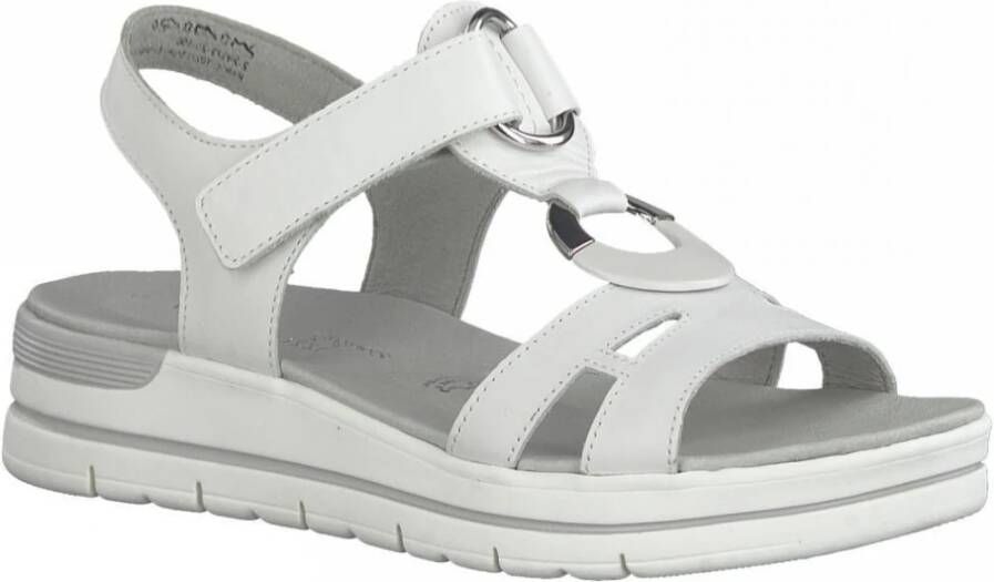 marco tozzi Casual platte sandalen Wit Dames