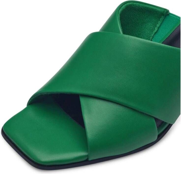 marco tozzi Groene platte sandalen voor vrouwen Green Dames