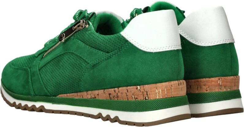 marco tozzi Groene Vegan Sneaker met Ritssluiting Green Dames