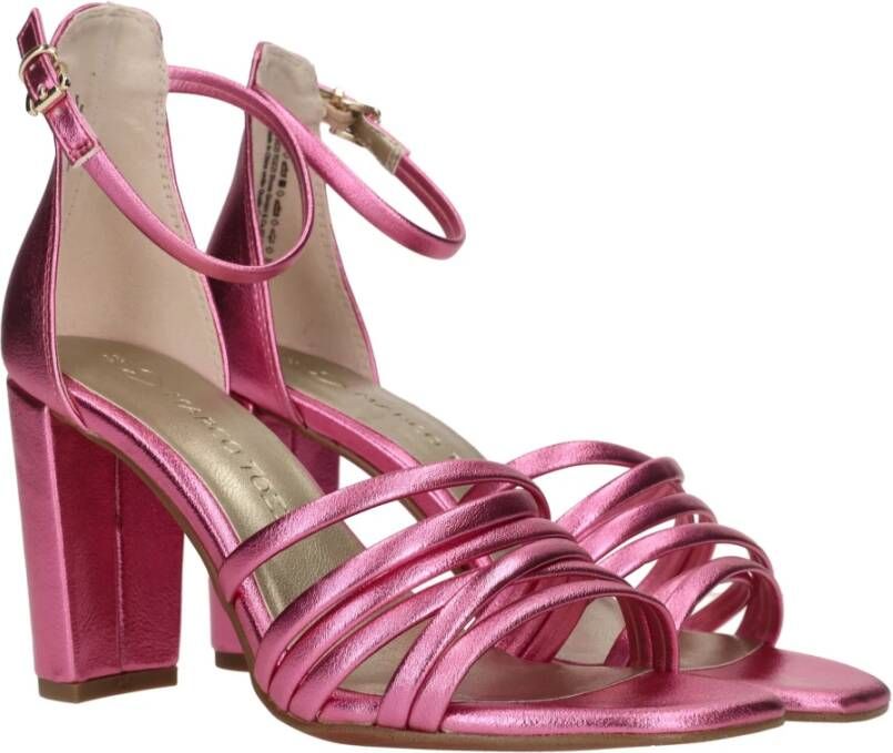 marco tozzi Metallic Roze Sandalette met Enkelband Pink Dames