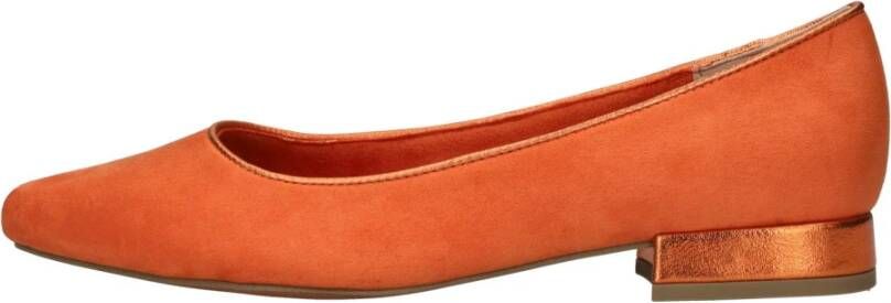 marco tozzi Oranje Metallic Ballerina Schoenen Orange Dames