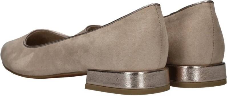 marco tozzi Stijlvolle beige ballerina met metallic detail Beige Dames