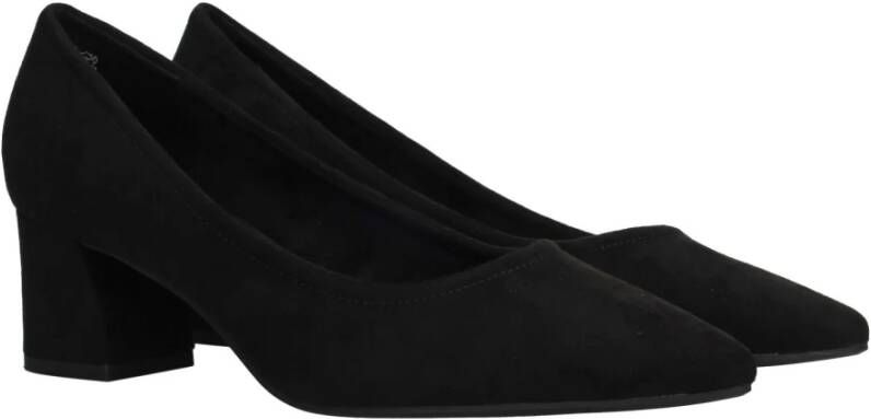 marco tozzi Zwarte Suedine Puntneus Pump Black Dames