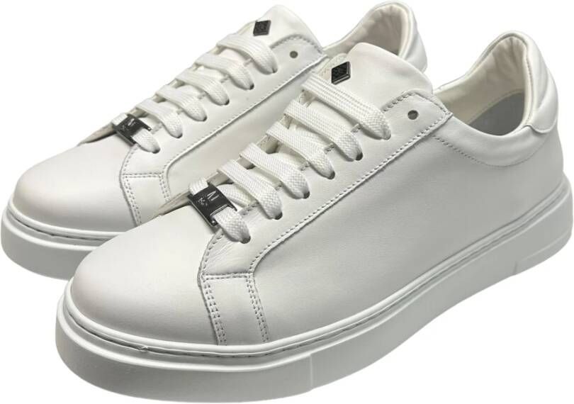 Marechiaro 1962 Witte leren sneaker met rubberen zool White Heren