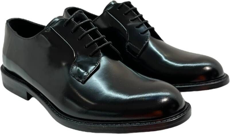 Marechiaro 1962 Zwarte leren Derby schoenen Black Heren