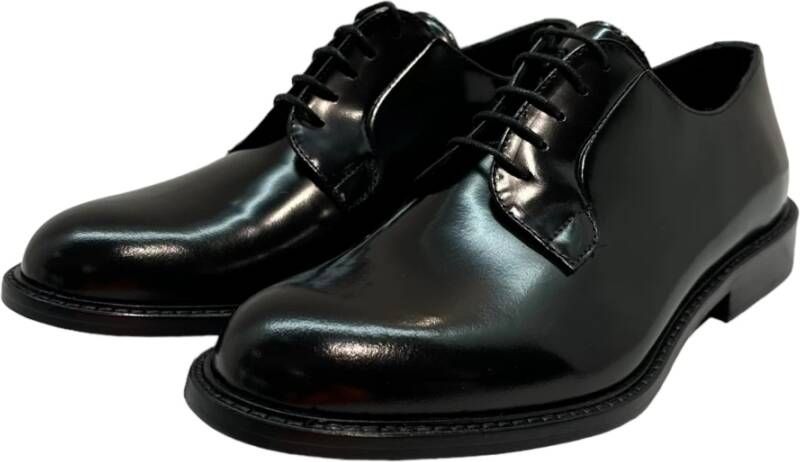 Marechiaro 1962 Zwarte leren Derby schoenen Black Heren