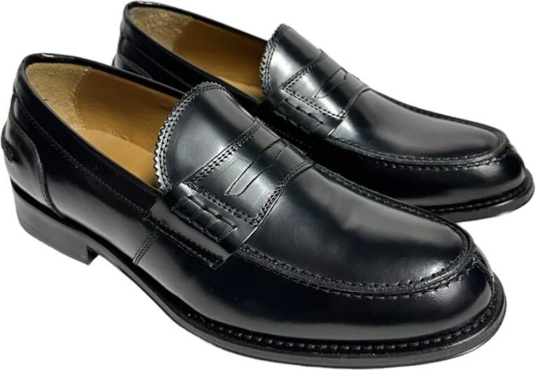 Marechiaro 1962 Zwarte leren mocassin met antislipzool Black Heren