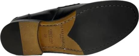 Marechiaro 1962 Zwarte leren mocassin met antislipzool Black Heren