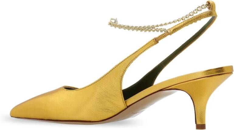 Maria Luca Leren schoenen met hak Yellow Dames