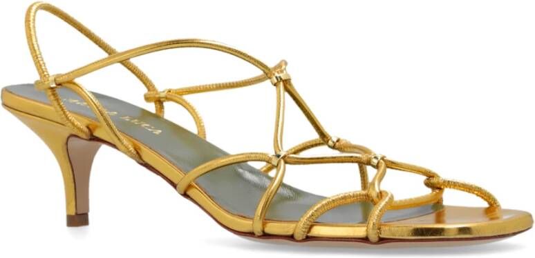 Maria Luca Metallic hak sandalen Yellow Dames