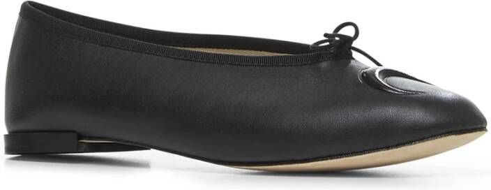 Marine Serre Gestempeld Moon-motief instap schoenen Black Dames