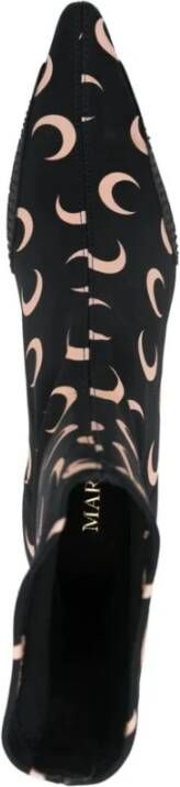 Marine Serre Maanprint Zwarte Jersey Laarzen Black Dames